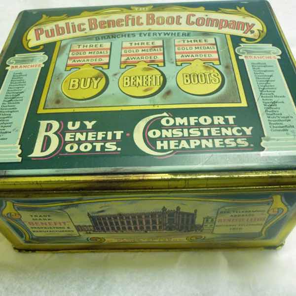Public Benefit Boot Co Tin<br><br>MALWS:2018.1632 Image Description